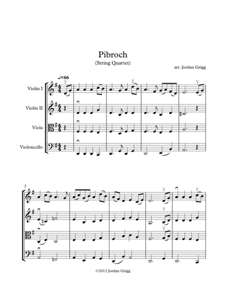 Pibroch (String Quartet) (arr. Jordan Grigg)