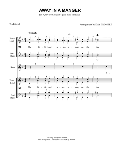 Away In a Manger (Chorus with solo) (arr. Kay Bromert)