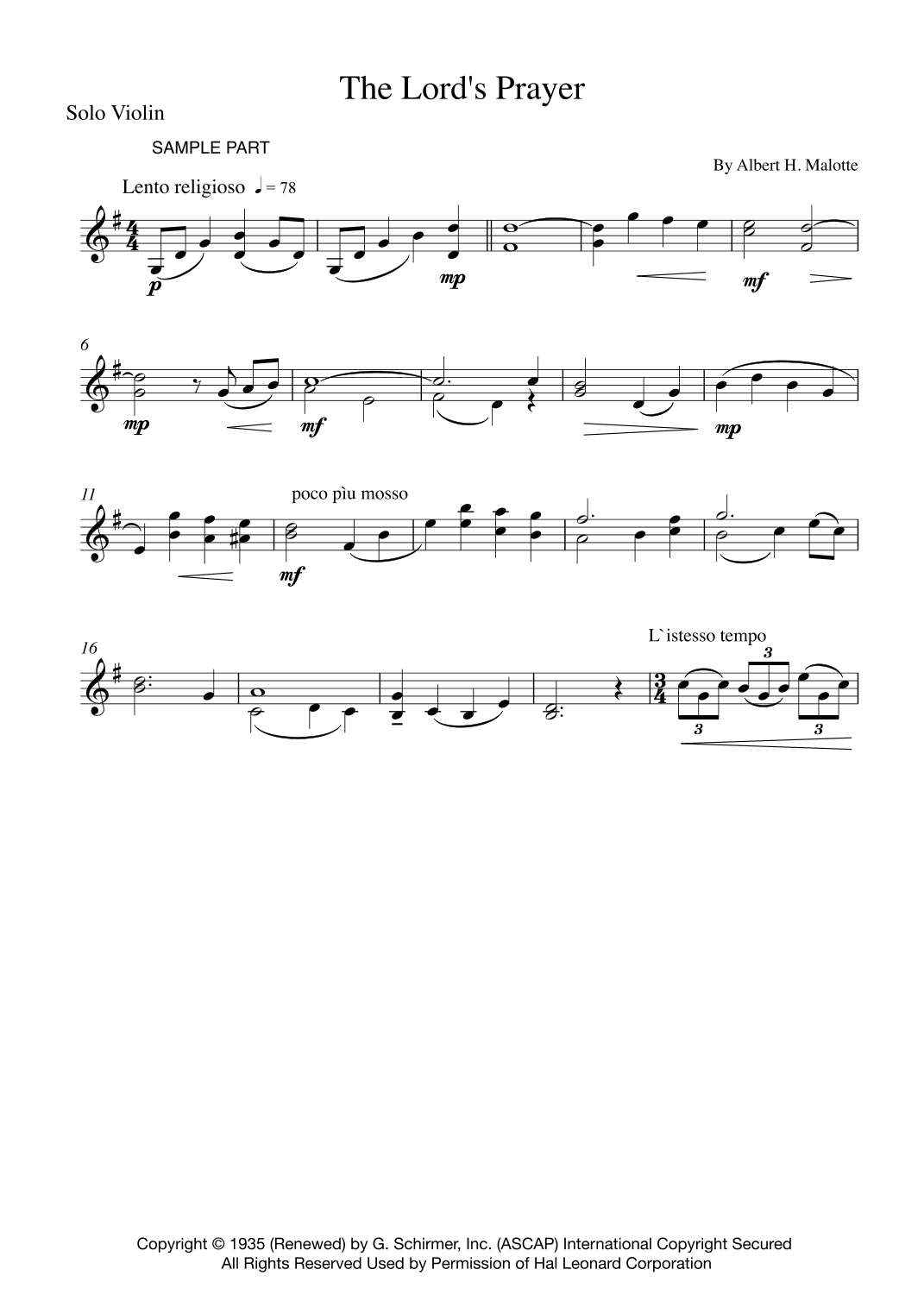 The Lord's Prayer (arr. Sherry Lewis)