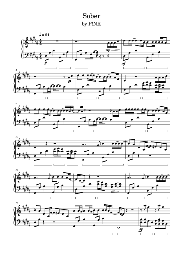 Sober (arr. Anya Alston)