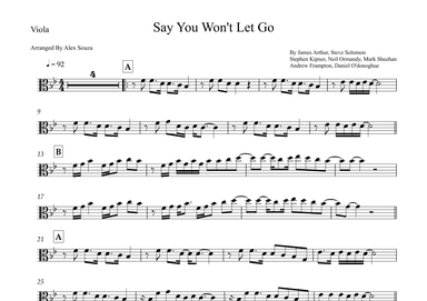 Say You Won't Let Go (arr. Alex Souza)