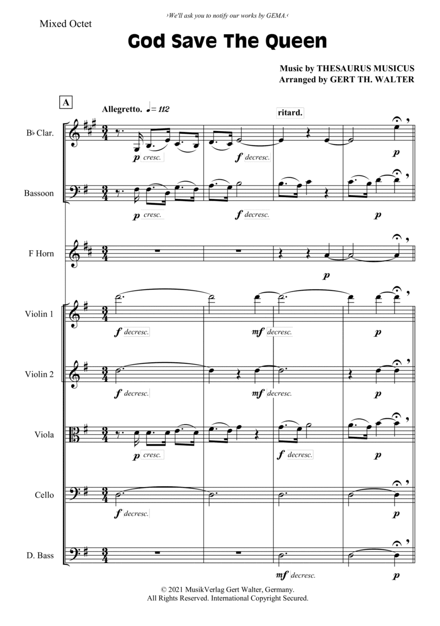 God Save The Queen (arr. Gert Th. Walter)