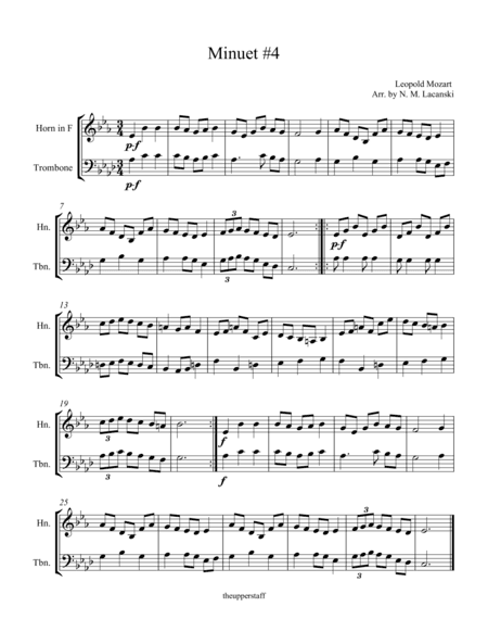 Minuet #4 (arr. Nick Lacanski)
