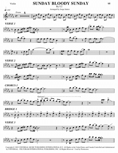 Sunday Bloody Sunday (arr. Jorge Juárez)