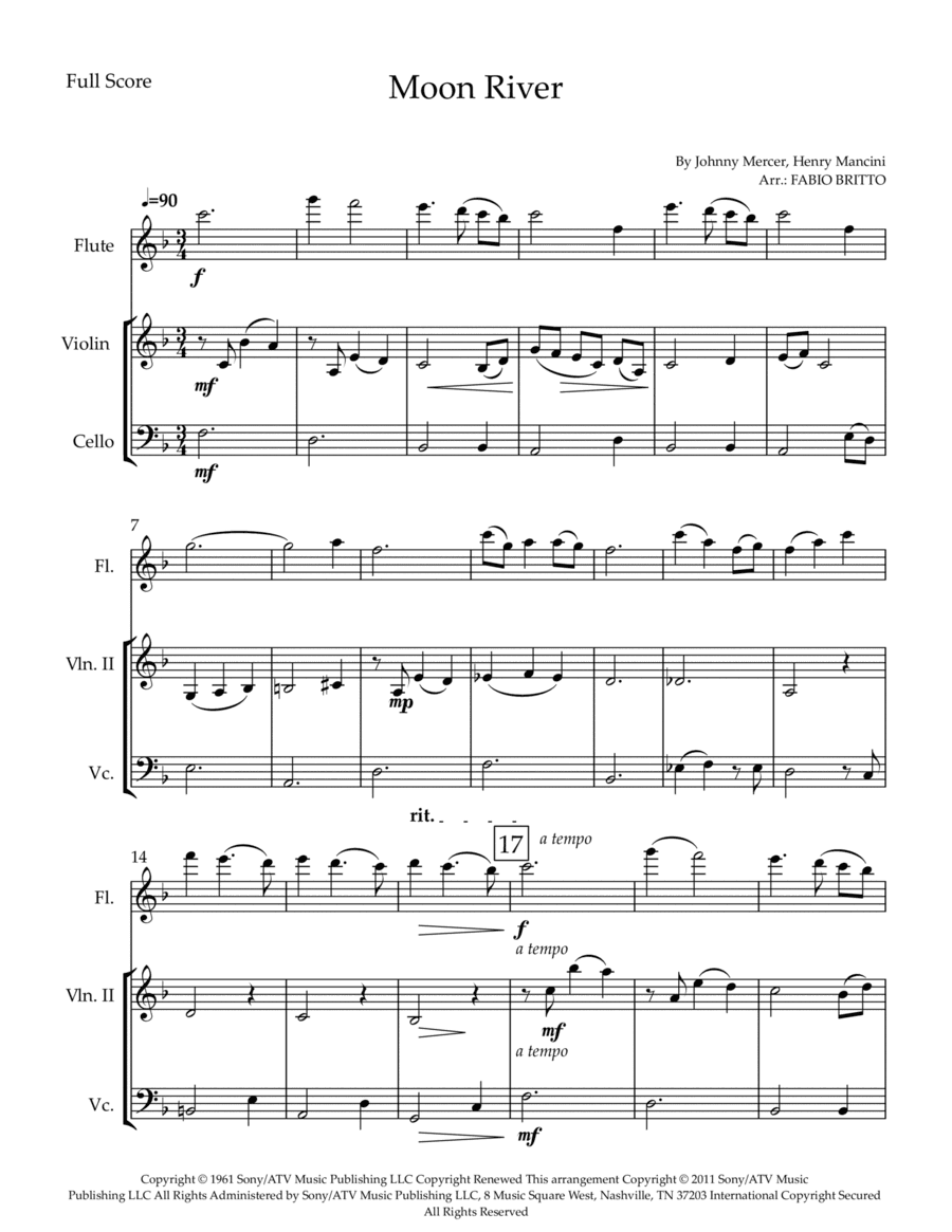 Moon River (arr. Fabio Britto)