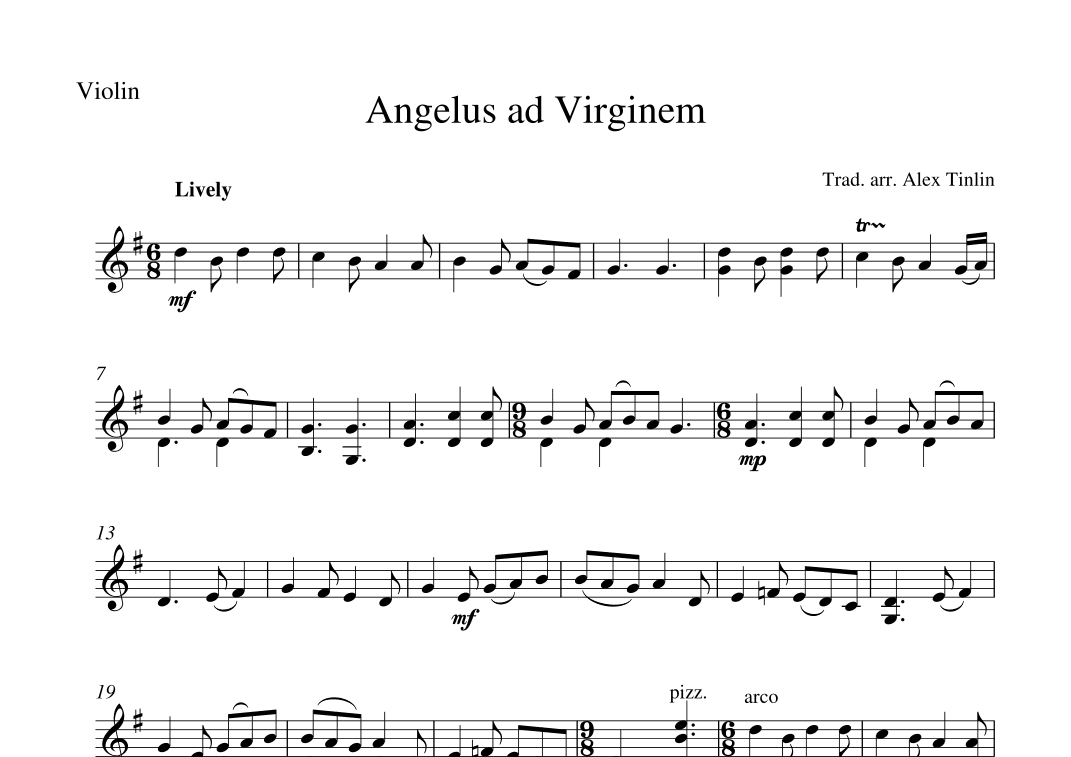 Angelus ad Virginem (arr. Alex Tinlin)