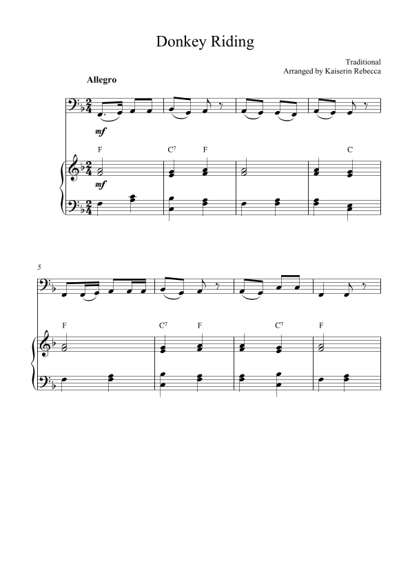 Donkey Riding (arr. Kaiserin Rebecca)