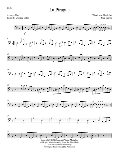La Piragua (arr. Laura C. Quijada Ortíz)