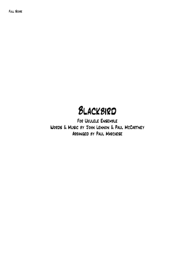 Blackbird (arr. Paul Marchese)