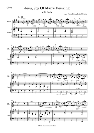 Jesu, Joy Of Men's Desiring (Bach) (arr. Fabio Eduardo de Oliveira)