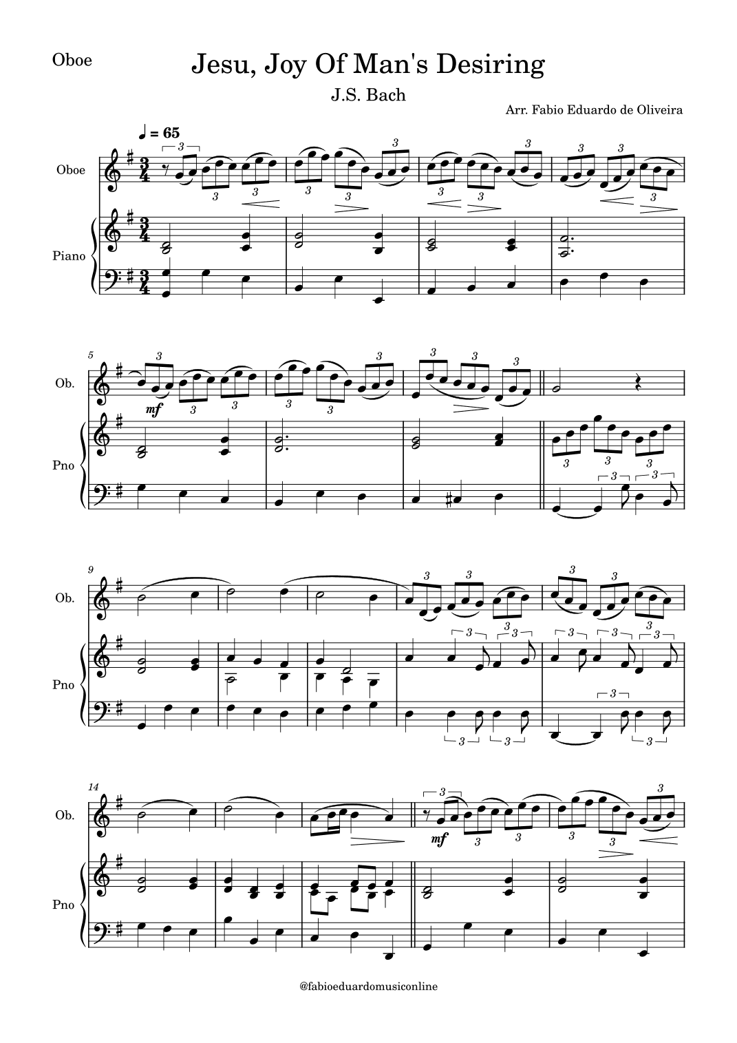 Jesu, Joy Of Men's Desiring (Bach) (arr. Fabio Eduardo de Oliveira)