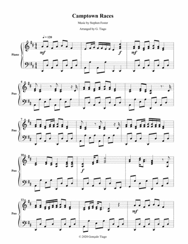 Camptown Races (Piano Solo) (arr. G. Tiago)