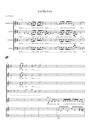 Let Me Live (arr. Izzy Watkins)