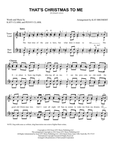 That's Christmas to Me (arr. Kay Bromert)