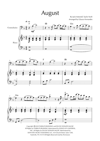 August (arr. Glauco Fernandes)