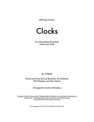 Clocks (arr. Caroline McCaskey)