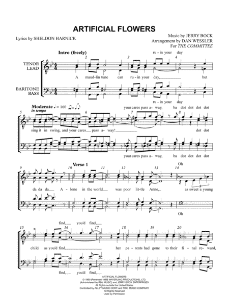 Artificial Flowers (arr. Dan Wessler)
