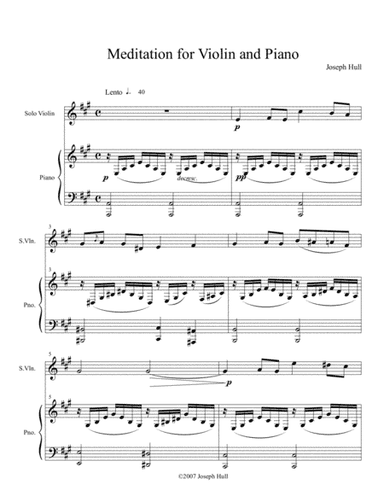 Meditation for Violin and Piano