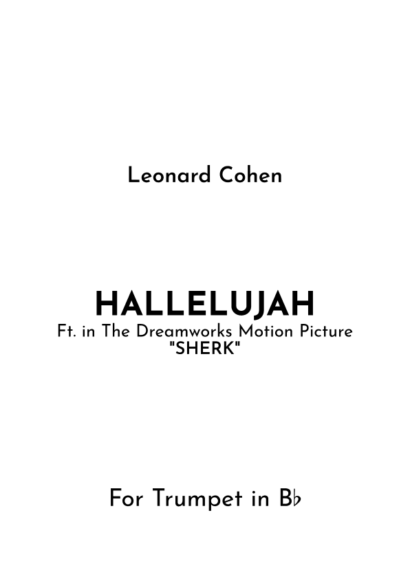 Hallelujah (arr. Jireh J.)