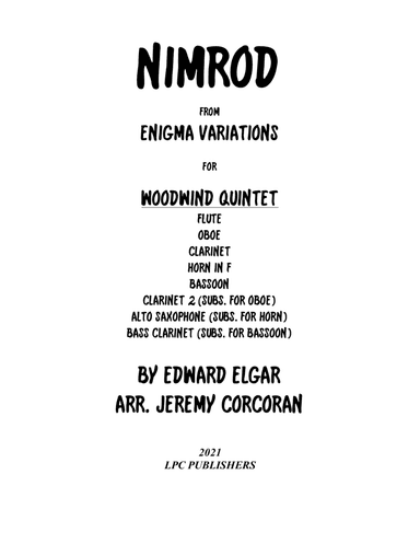 Nimrod from the Enigma Variations for WW Quintet (arr. Jeremy Corcoran)