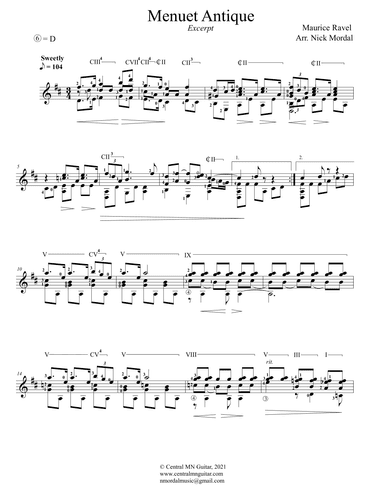 Menuet Antique (arr. Nick Mordal)