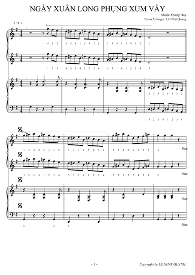 NGÀY XUÂN LONG PH?NG XUM V?Y (arr. Le Nhat Quang)