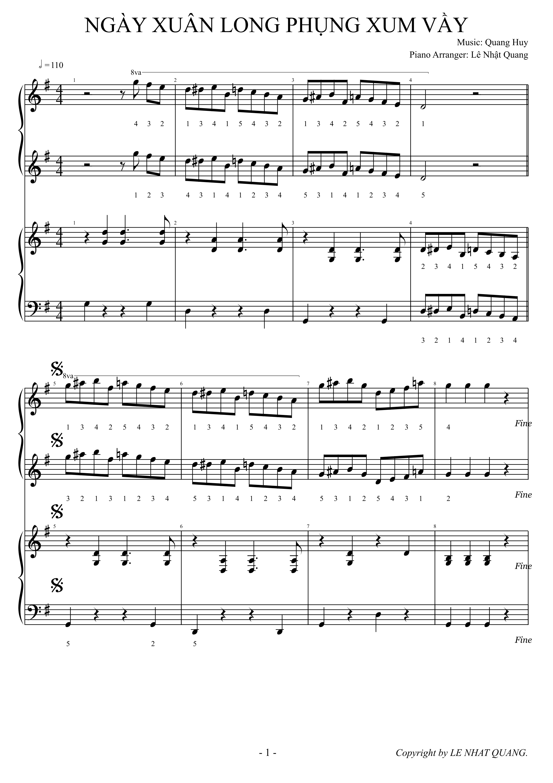 NGÀY XUÂN LONG PH?NG XUM V?Y (arr. Le Nhat Quang)