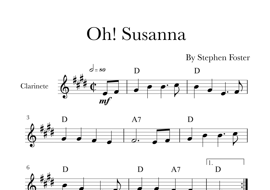 Oh! SUSANNA (arr. Glauco Fernandes)