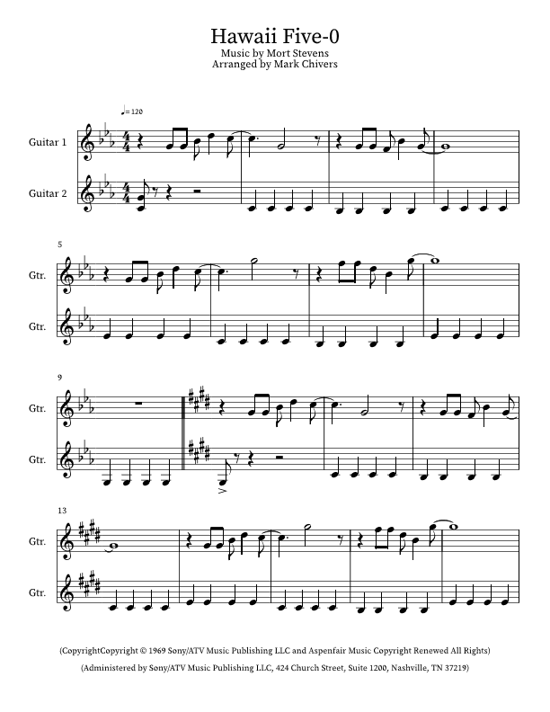 Hawaii Five-o Theme (arr. Mark Chivers)