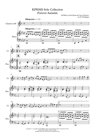 Forever Autumn (arr. Kevin P Holdgate)
