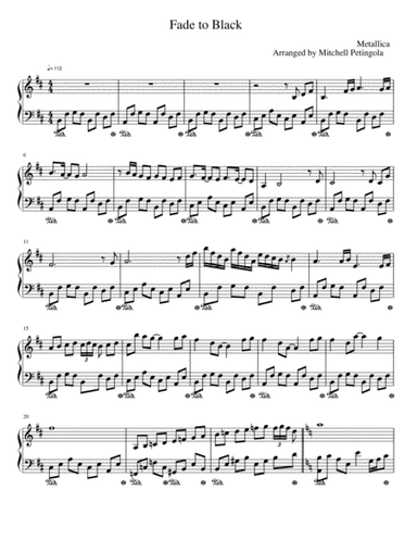 Fade To Black (arr. Mitchell Petingola)