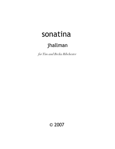 sonatina for violin and piano (score)
