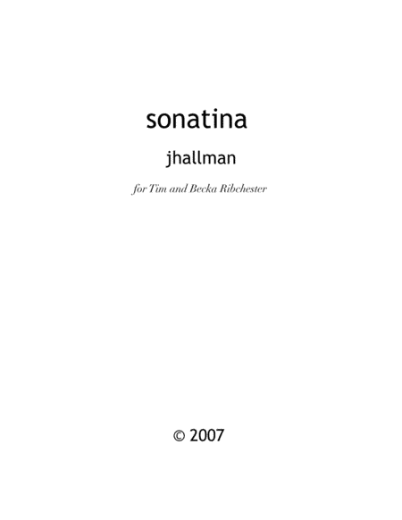 sonatina for violin and piano (score)