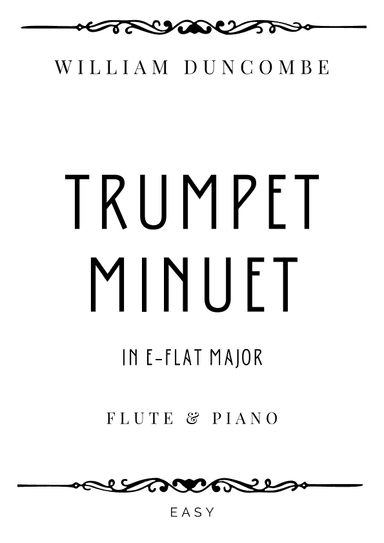 Duncombe - Trumpet Menuet in E flat Major - Easy (arr. Piacere Music Sheets)