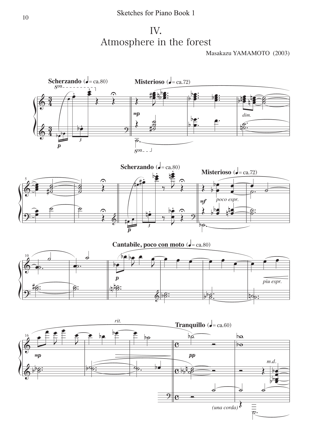 Atmosphere in the forest (Sketches for piano No.1)