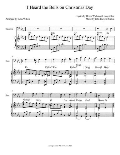 I Heard the Bells on Christmas Day--bassoon solo (arr. Beka Wilson)