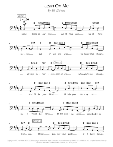 Lean On Me (arr. y)