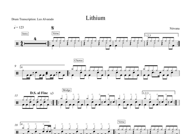 Lithium (arr. Drum Transcription: Leo Alvarado)