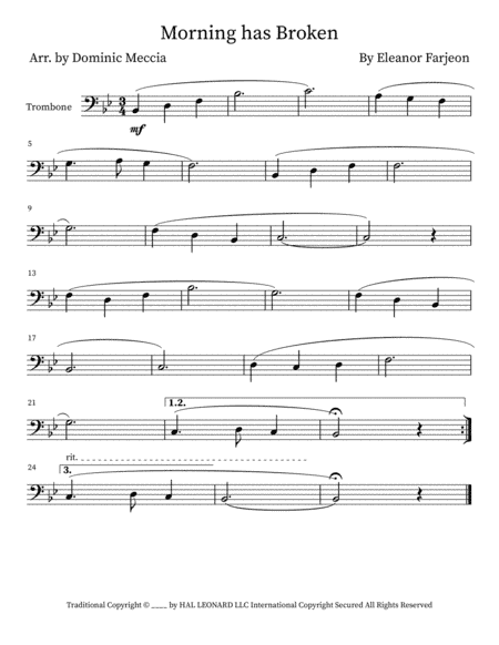 Morning Has Broken (arr. Dominic Meccia)