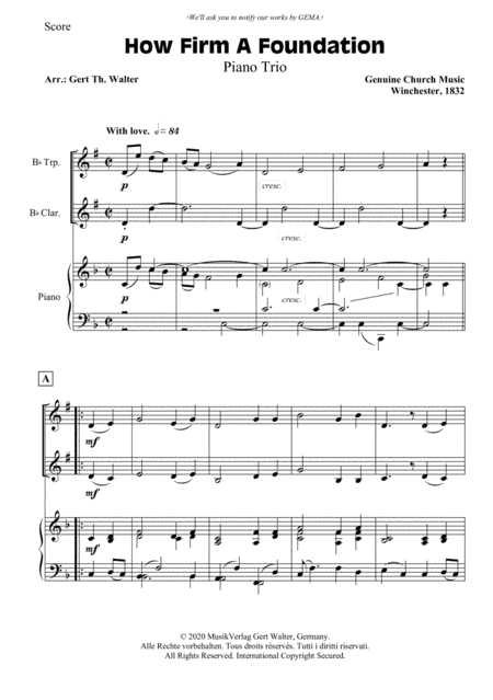 How Firm A Foundation (arr. Gert Th. Walter)