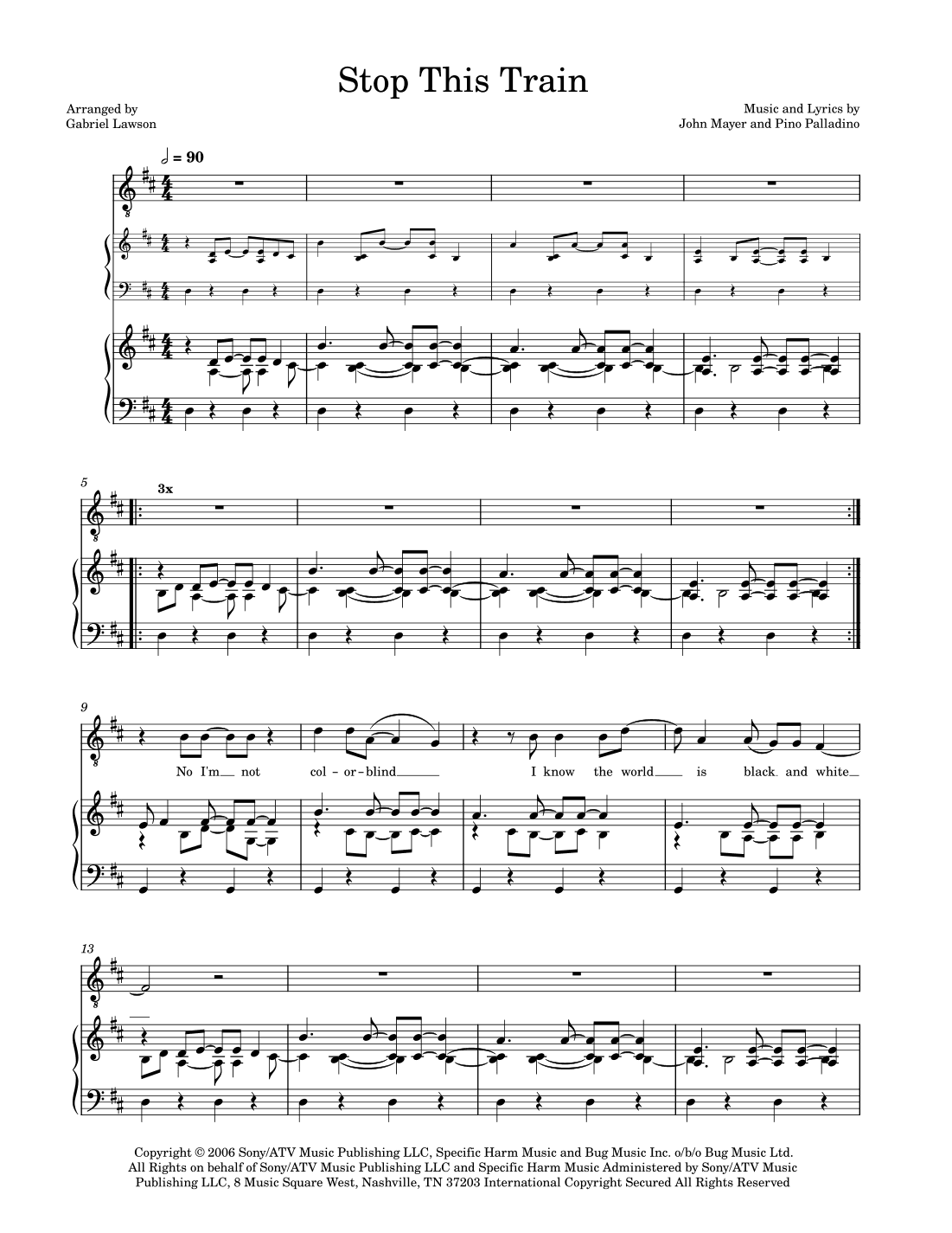 Stop This Train (arr. Gabriel Lawson)