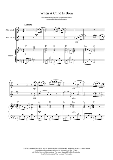 When A Child Is Born (arr. Kaiserin Rebecca)