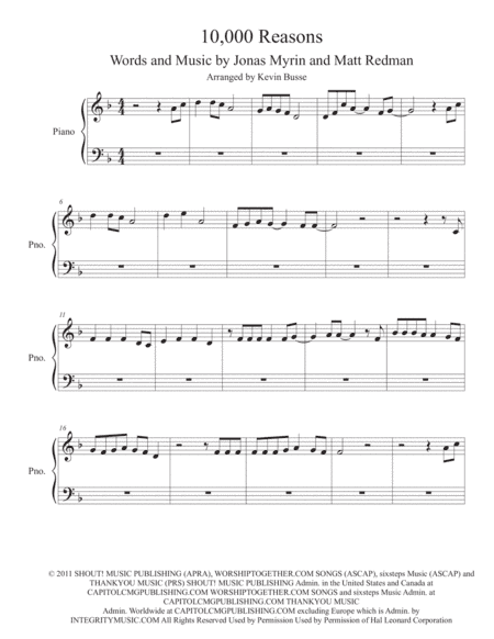 10,000 Reasons (Bless The Lord) (arr. Kevin Busse)