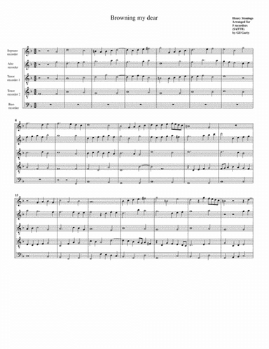 Browning my dear (arrangement for recorders) (arr. Gil Garty)