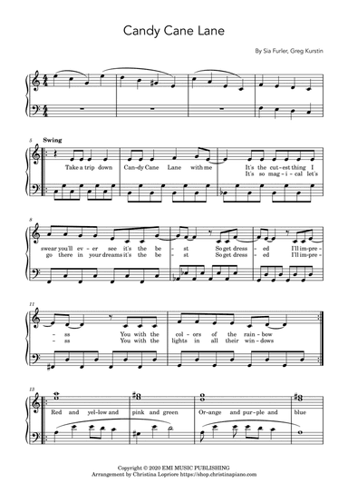 Candy Cane Lane (arr. Christina Lopriore)
