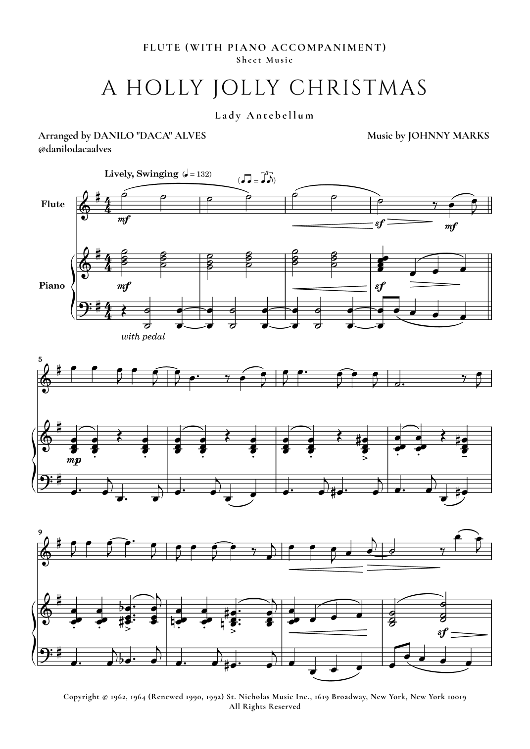 A Holly Jolly Christmas (arr. Danilo "Daca" Alves)