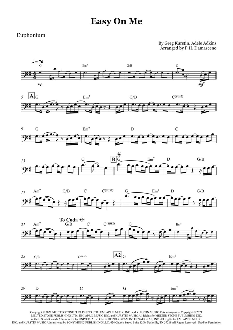 Easy On Me (arr. P.H. Damasceno)