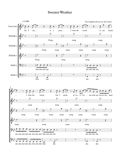 Sweater Weather (arr. Eric Zittel)