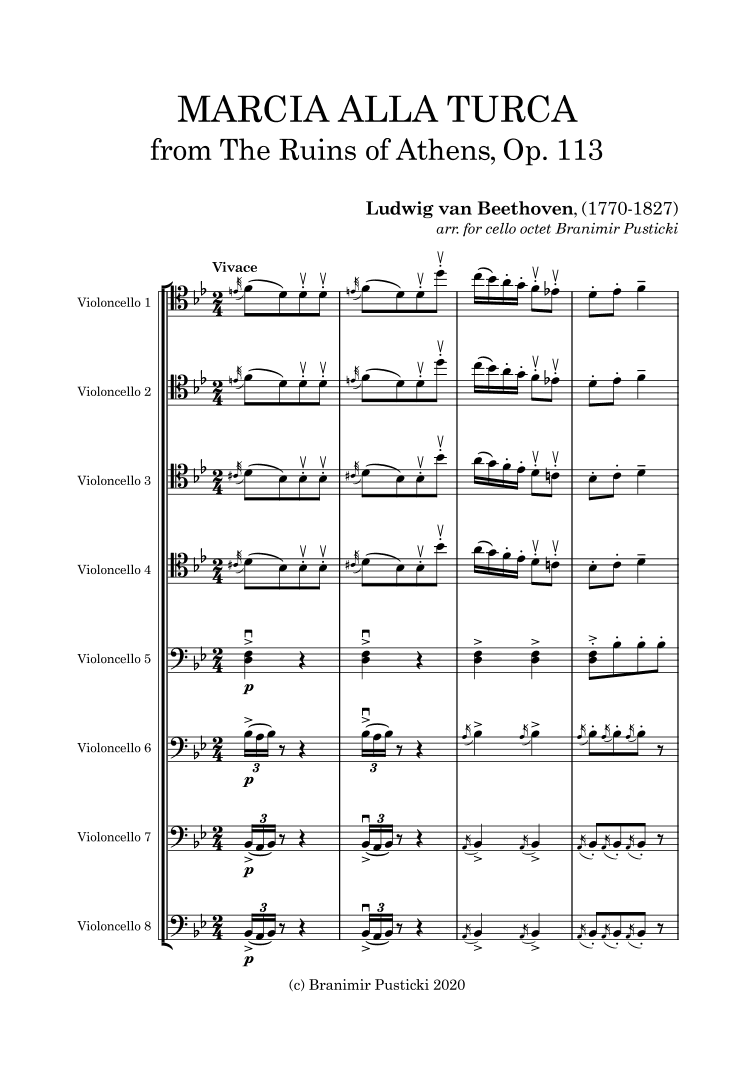 Marcia alla Turca from The Ruins of Athens, op. 113 (arr. Branimir Pusticki)