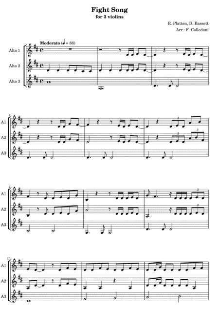 Fight Song (arr. Frédéric Colledani)